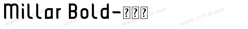 Millar Bold字体转换